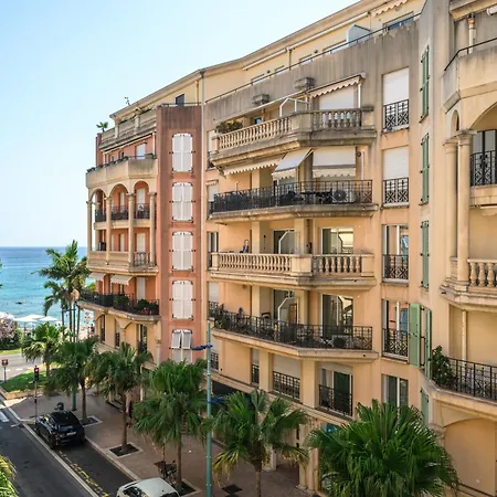Queen Garden Iii, élégant 2 Pièces Au Coeur Du Centre Ville, Vue Latérale Mer, Ac * Menton