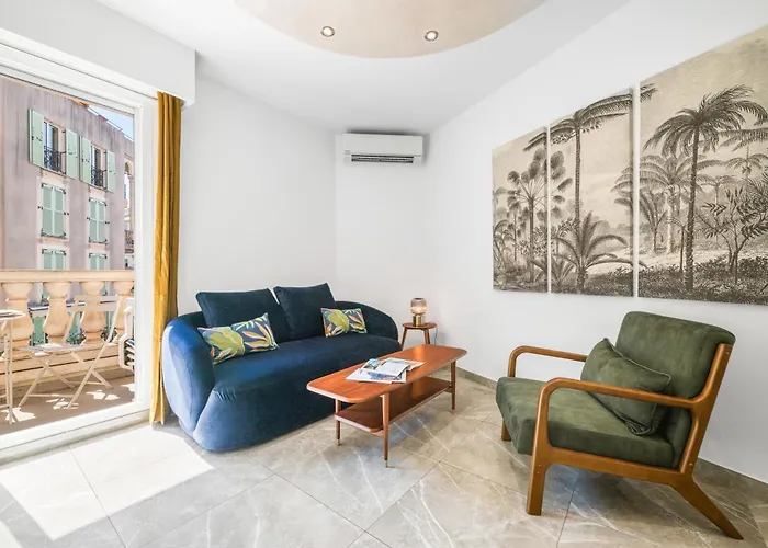 Apartment Queen Garden Iii, Elegant 2 Pieces Au Coeur Du Centre Ville, Vue Laterale Mer, Ac *