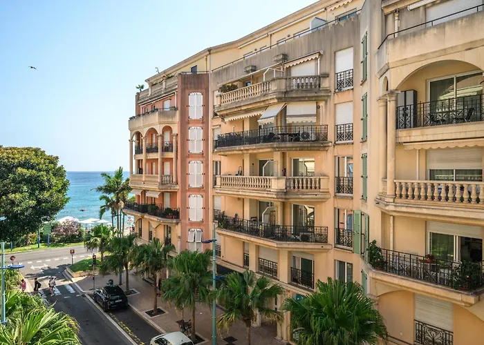 Queen Garden Iii, Elegant 2 Pieces Au Coeur Du Centre Ville, Vue Laterale Mer, Ac * Menton